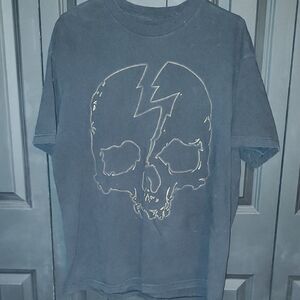 Men's Black Skull Graphic Tee - Unbranded
